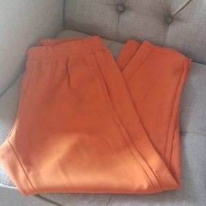J. Crew orange crepe straight leg dress pants